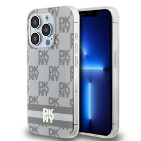 Чехол DKNY для iPhone 15 Pro 6,1 дюйма DKHMP15LHCPTSE бежевый HC Magsafe из поликарбоната и термопластичного полиуретана с клетч