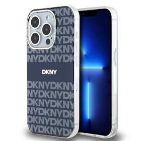 DKNY case for iPhone 15 Pro 6,1&quot DKHMP15LHRHSEB niebieska HC Magsafe pc tpu repeat texture pattern w stripe