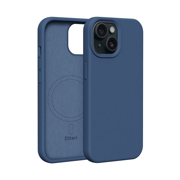 Etteri Silicone Mag case for iPhone 15 6,1&quot dark blue