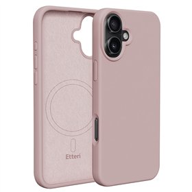 Чехол Etteri Silicone Mag для iPhone 16 6,1&quot светло-розовый