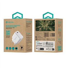 Devia sienas lādētājs GRS EA457 GaN PD 30W 1x USB-C balts