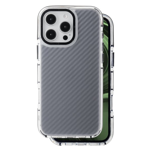 Akryylinen hiilikuituinen iPhone 16 Pro Max 6,9" -puhelimelle, musta