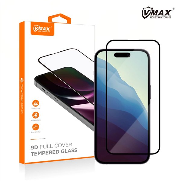Vmax tempered glass 9D Glass for iPhone 16 Plus 6,7&quot