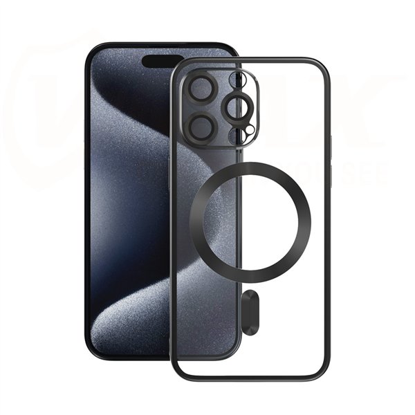 „Vmax Electroplating Mag TPU“ dėklas, skirtas „iPhone 16 Plus 6,7“ telefonui, juodas