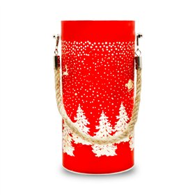 Christmas glass Lantern FCL-10 red-gold L Forever Light