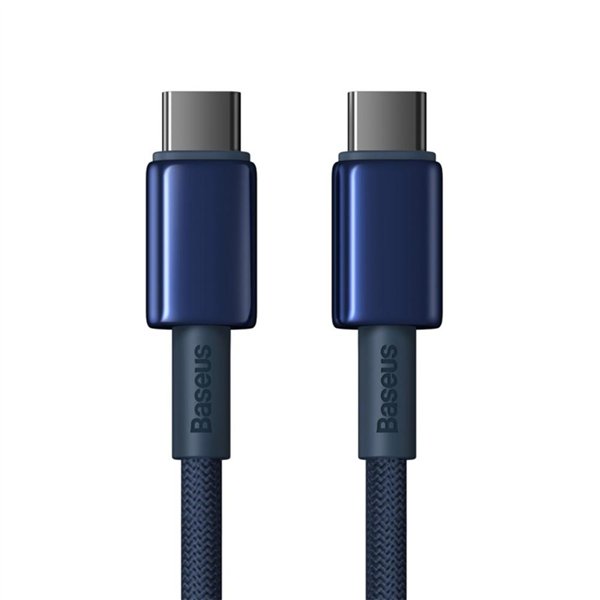 Baseus Tungsten Gold Fast Charging Data Cable Type-C to Type-C 100W 2m Deepsea Blue