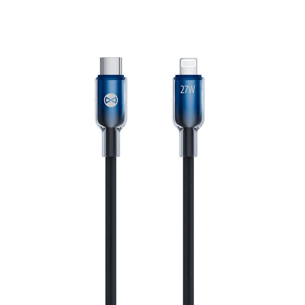 Forever Ombre -kaapeli USB-C - Lightning 1,0 m 27W musta