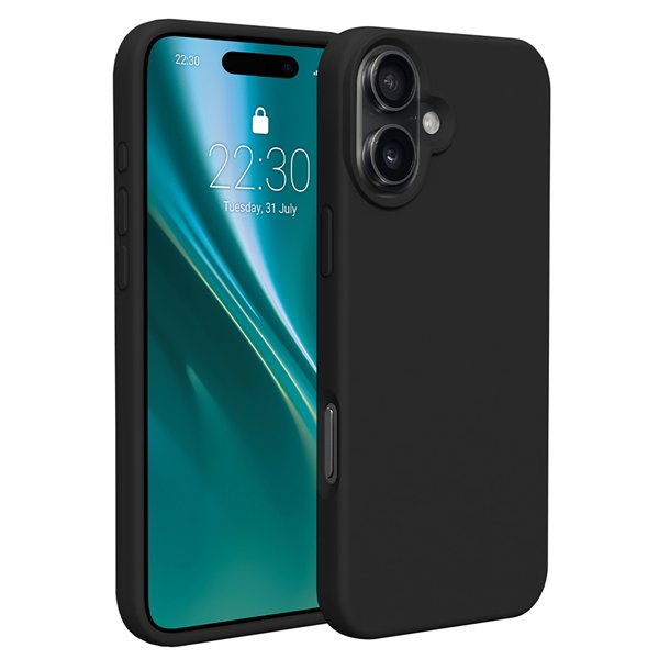 Чехол Etteri Silicone для iPhone 16 Plus 6,7&quot, черный