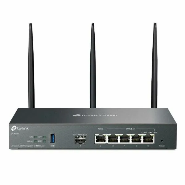 Maršrutizatorius TP-Link ER706W Balta Juoda USB RJ45 Ethernet LAN USB 3.2