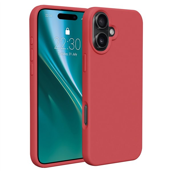 Etteri Silicone case for iPhone 16 6,1&quot raspberry
