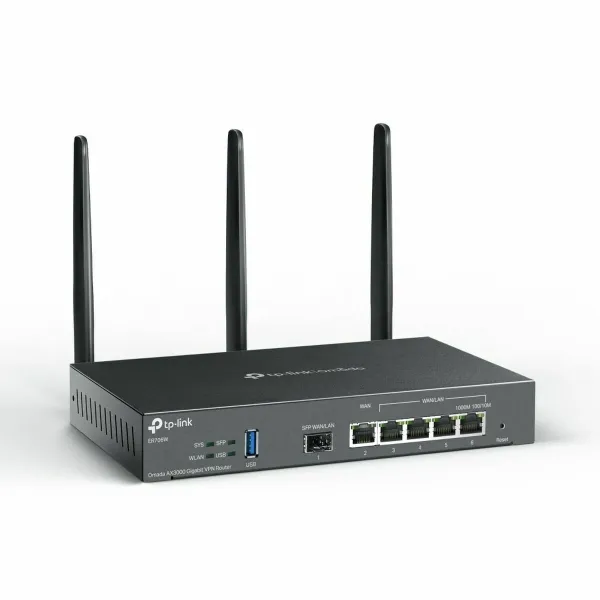 Maršrutizatorius TP-Link ER706W Balta Juoda USB RJ45 Ethernet LAN USB 3.2