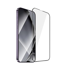 Металлическая рамка из закаленного стекла для iPhone 14 Pro Max 6,7 дюйма, черная рамка