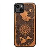 „Bewood“ dėklas, skirtas „iPhone 15 Plus 6,7“ ir „Compass Rose Merbau“ telefonams
