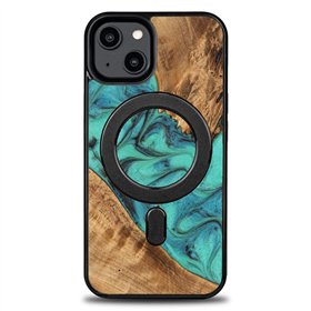 Bewood unikāls iPhone 15 6,1" turkīza krāsas vāciņš ar MagSafe tehnoloģiju