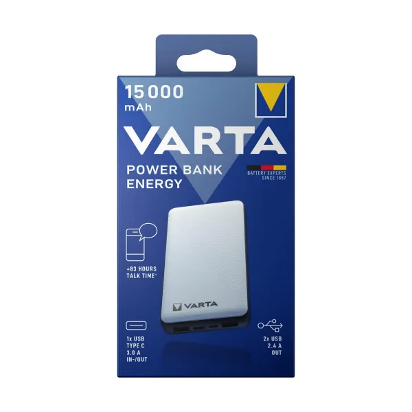 Varavirtalähde Varta Energy 15000 Musta/valkoinen 15000 mAh