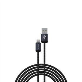 Devia kabelis Gracious EC650 USB - USB-C 1,0 m 2,4A melns