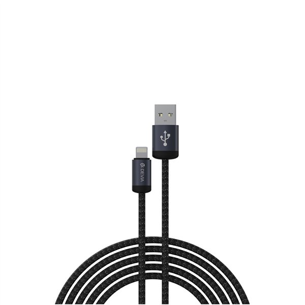 Devia Gracious EC650 USB - USB-C -kaapeli 1,0 m 2,4A musta