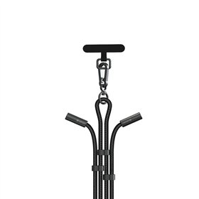 Devia cable lanyard 2in1 PD USB-C - USB-C 1,6 m 60W black adjustable lenght