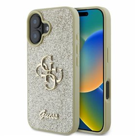 Guess iPhone 16 6,1" GUHCP16SHG4SGD cietais vāciņš ar fiksētu mirdzošu apdari, liels 4G