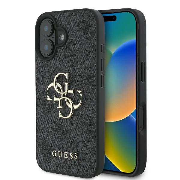 Guess iPhone 16 6,1" GUHCP16S4GMGGR 4G ar lielu logotipu, melns