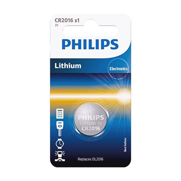 Батарейка PHILIPS CR2016 Minicells Lithium, 1 шт., блистер