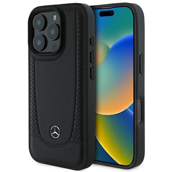 Чехол Mercedes для iPhone 16 Pro Max 6,9" MEHCP16XARMBK Hardcase Leather Urban black