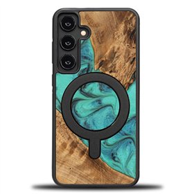 Чехол Bewood Unique для Samsung Galaxy S24 Plus бирюзовый с MagSafe