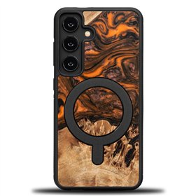 Bewood unikāls maciņš Samsung Galaxy A55 5G oranžs ar MagSafe tehnoloģiju