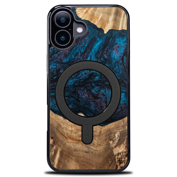 Unikalus „Bewood“ dėklas, skirtas „iPhone 16 6,1“ ir „Planets Neptune“ su „MagSafe“