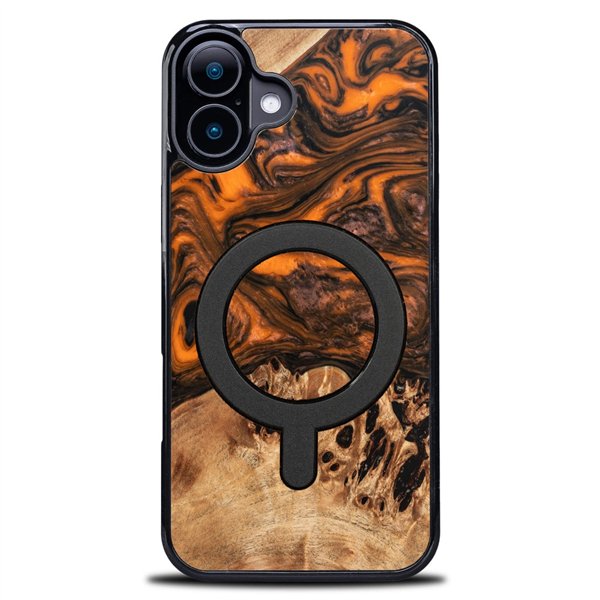 Bewood Unique case for iPhone 16 Plus 6,7&quot Orange with MagSafe