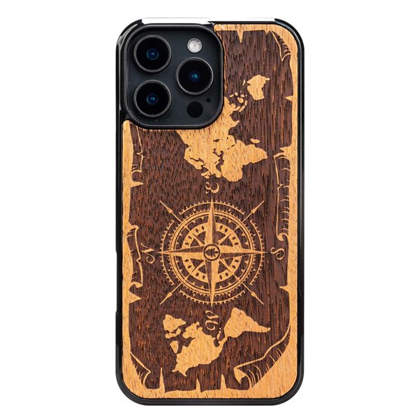 Bewood maciņš iPhone 16 Pro 6,3" Compass Merbau