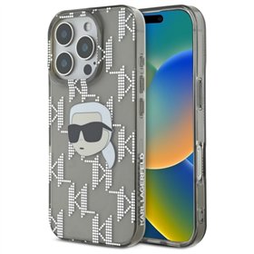 Karl Lagerfeld case for iPhone 16 Pro 6,3&quot KLHCP16LHKLPKHK black Hard IML Karl Head Electroplated