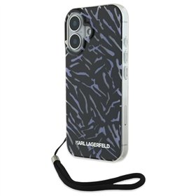 Karl Lagerfeld case for iPhone 16 Plus 6,7&quot KLHCP16MHZBPKCCU Purple Hard Zebra With Cord