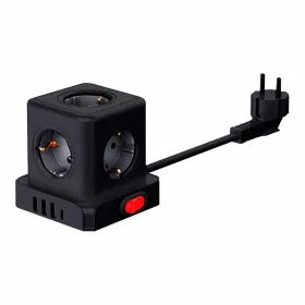 Strāvas virtene - 5 ligzdas ar Slēdzi Fbright Melns 3680 W (1,5 m)