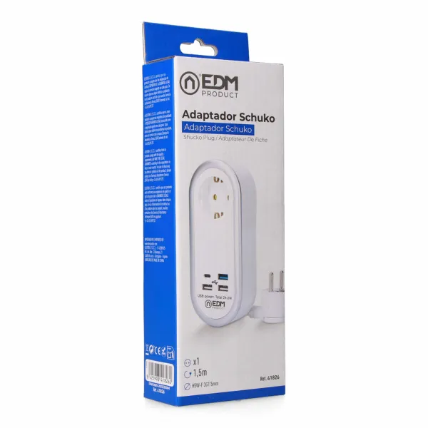 Elektriskā shēma EDM 41826 Balts 3680 W 250 V 30 W (1,5 m)
