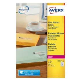 Клейкие этикетки Avery Прозрачный 210 x 297 mm 38,1 x 21,2 mm