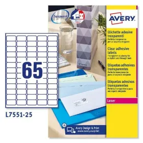 Клейкие этикетки Avery Прозрачный 210 x 297 mm 38,1 x 21,2 mm