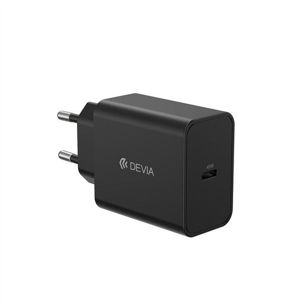 Devia sienas lādētājs Rocket PD 45W 1x USB-C melns