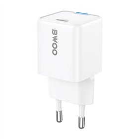 BWOO GaN PD wall charger 1x USB-C port 1A 30W white