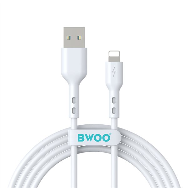 BWOO USB laidas - „Lightning“ 2 m, 3A, baltas