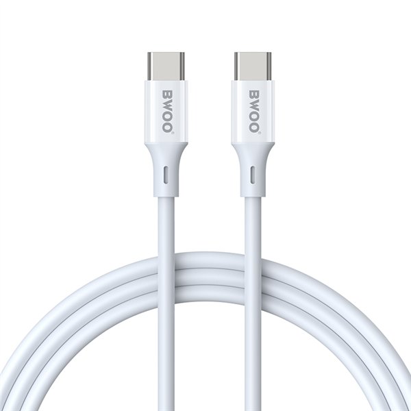 BWOO Cable USB-C - USB-C 2m 60W ABS + TPE white