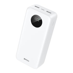 BWOO 22,5W 30000 mAh power bank with LCD screen, white