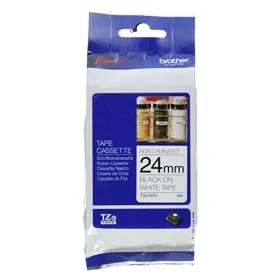 Laminēta lente iekārtu marķēšanai Brother TZe-N251 8 m Balts Melns Melns/Balts