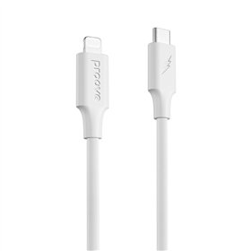 Proove cable Striped Silicone USB-C - Lightning 1m 3A white