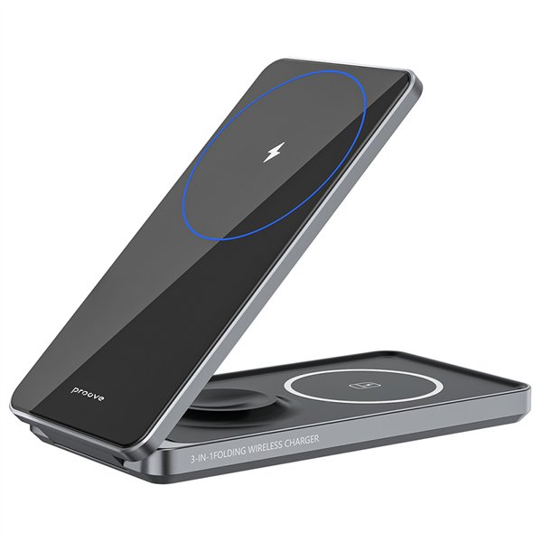 Proove wireless charger Metal Edge 3 in 1 gray