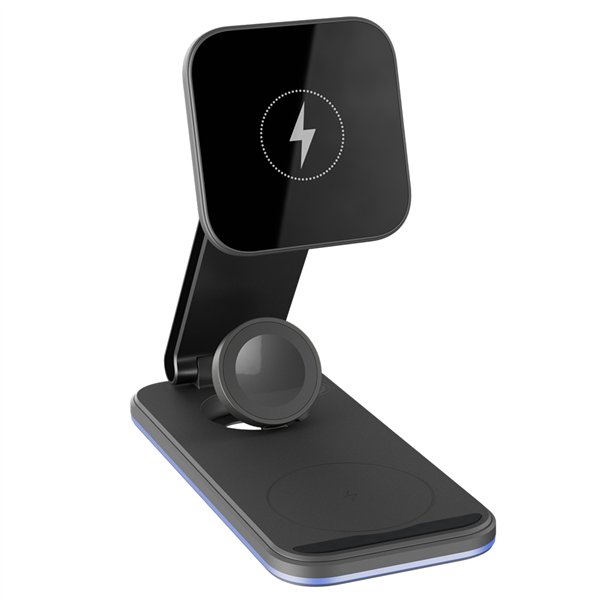 Proove bezvadu lādētājs Energy Fold 3 in 1, melns