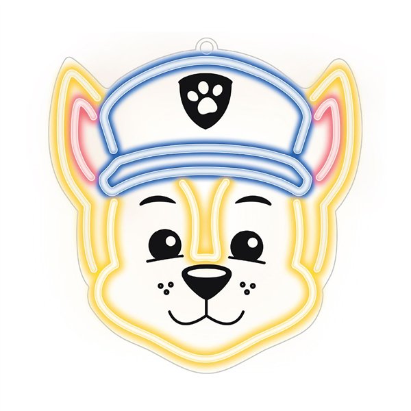 Pakabinamas neoninis LED žibintuvėlis „Paw Patrol“ ant organinio stiklo - Chase OW-130346