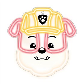 Pakabinamas neoninis LED žibintuvėlis „Paw Patrol“ ant organinio stiklo - Rubble OW-130446
