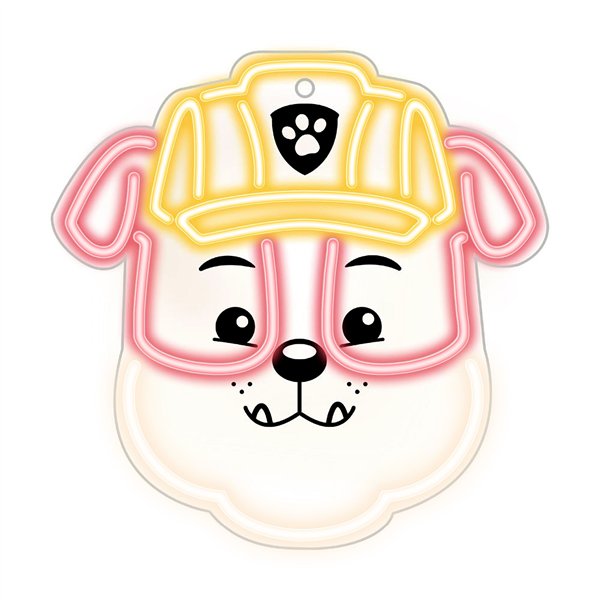 Pakabinamas neoninis LED žibintuvėlis „Paw Patrol“ ant organinio stiklo - Rubble OW-130446