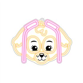 Hanging neon LED Paw Patrol on plexiglass - Skye OW-130546